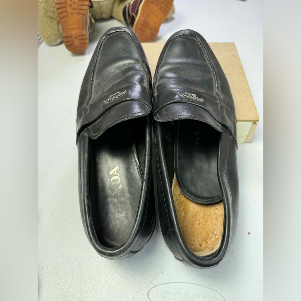 PRADA Milano Black Leather Driver Loafers Size US 9.5 / UK 8.5 - Picture 8 of 15
